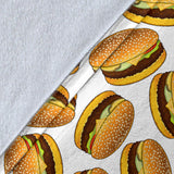 Hamburger Pattern Print Design 03 Premium Blanket