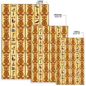 Egypt Hieroglyphics Pattern Print Design 04 Area Rug