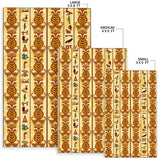 Egypt Hieroglyphics Pattern Print Design 04 Area Rug