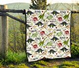 Cute Dinosaurs Pattern Premium Quilt
