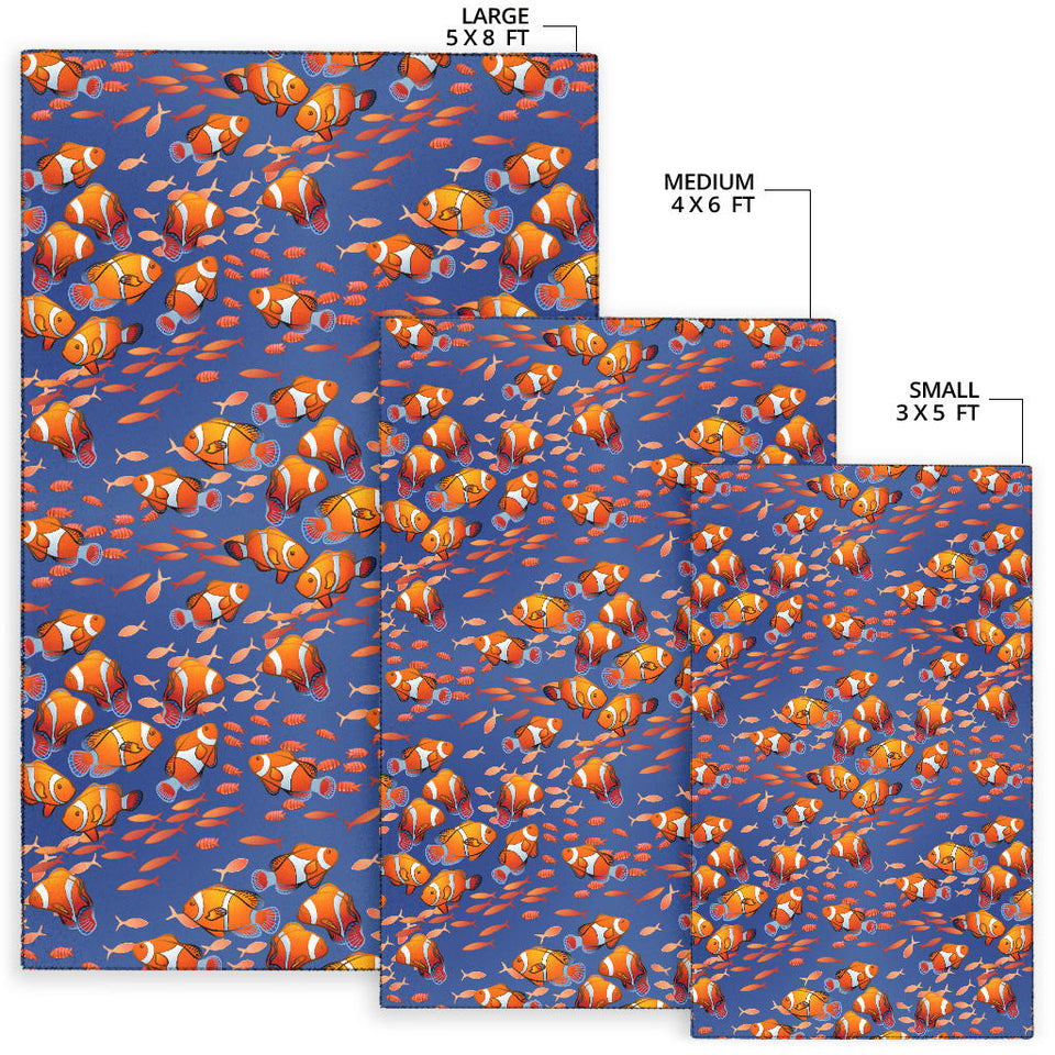 Clown Fish Pattern Print Design 04 Area Rug