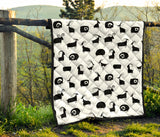 Goat Ram Pattern Premium Quilt
