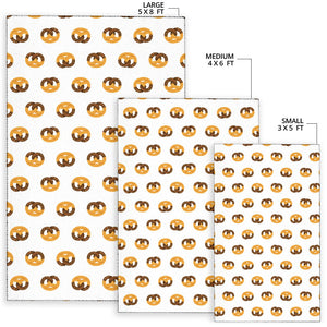 Pretzels Pattern Print Design 02 Area Rug