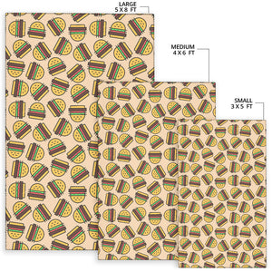 Hamburger Pattern Print Design 01 Area Rug