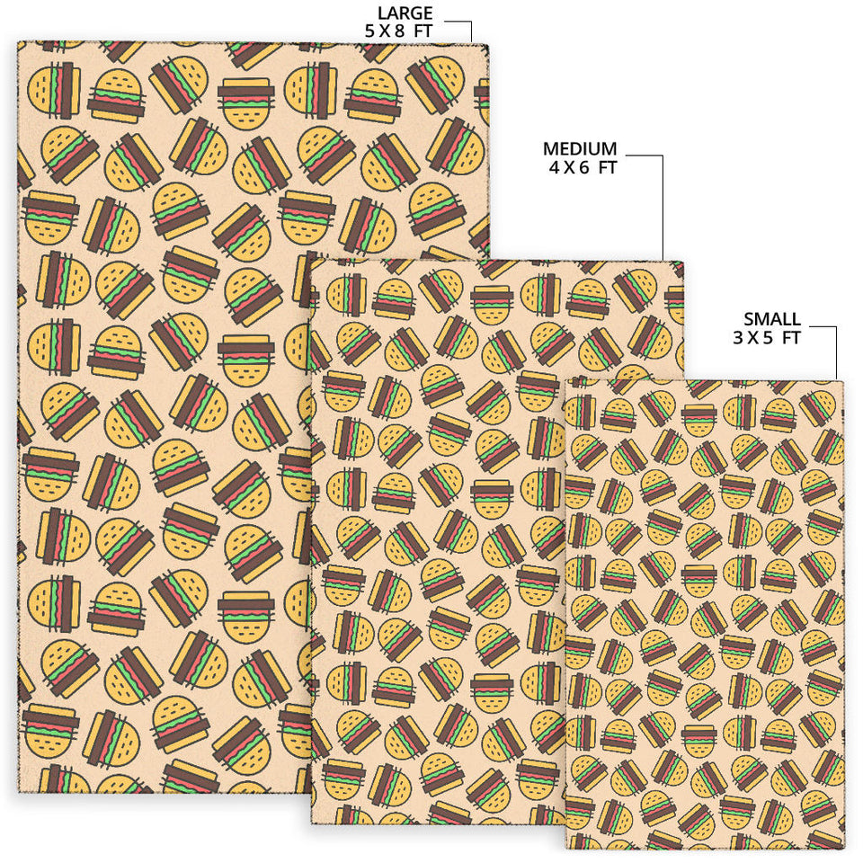 Hamburger Pattern Print Design 01 Area Rug