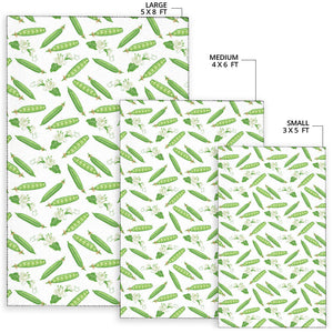 Green Peas Pattern Print Design 04 Area Rug