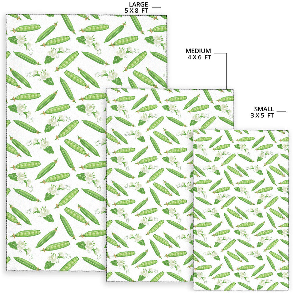Green Peas Pattern Print Design 04 Area Rug