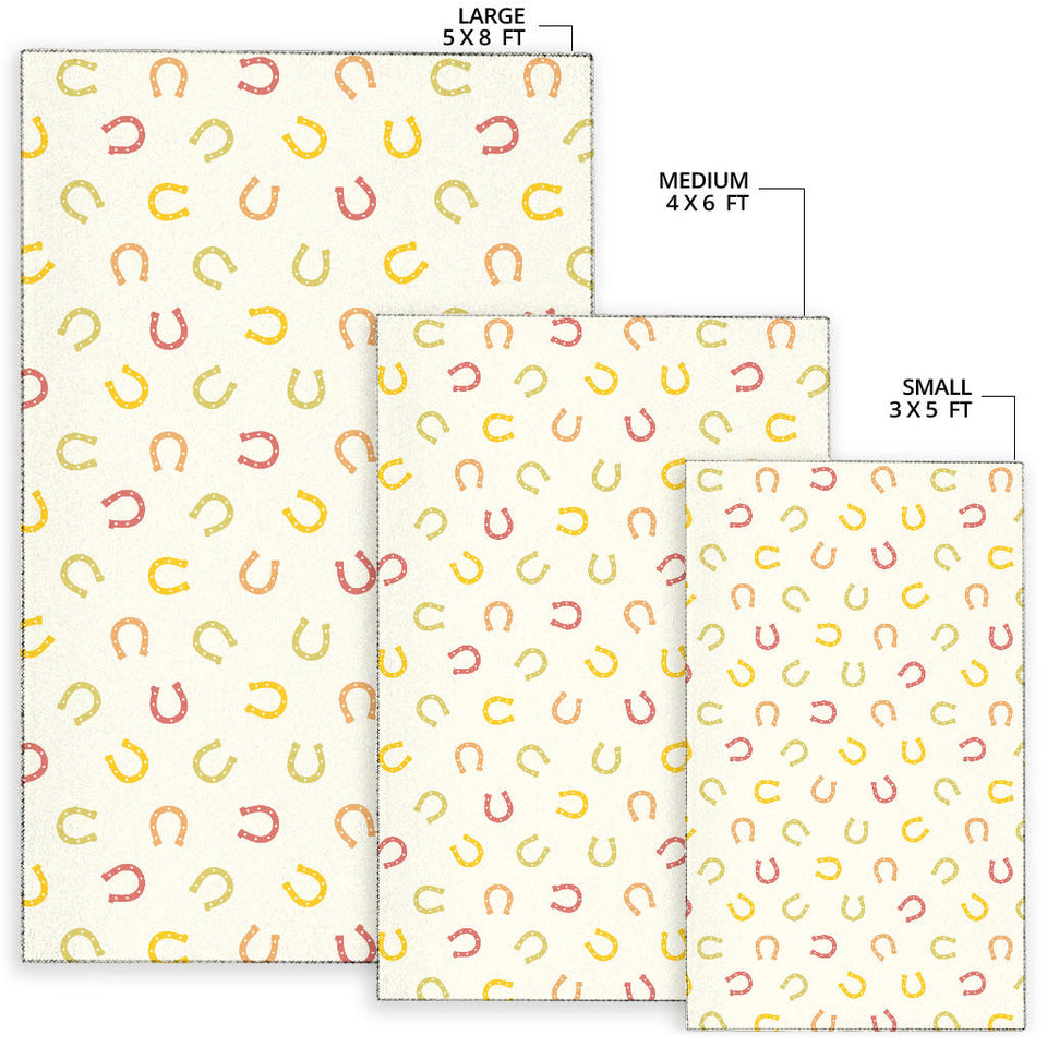 Horseshoes Pattern Print Design 02 Area Rug