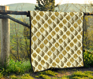 Lion Pattern Print Design 02 Premium Quilt