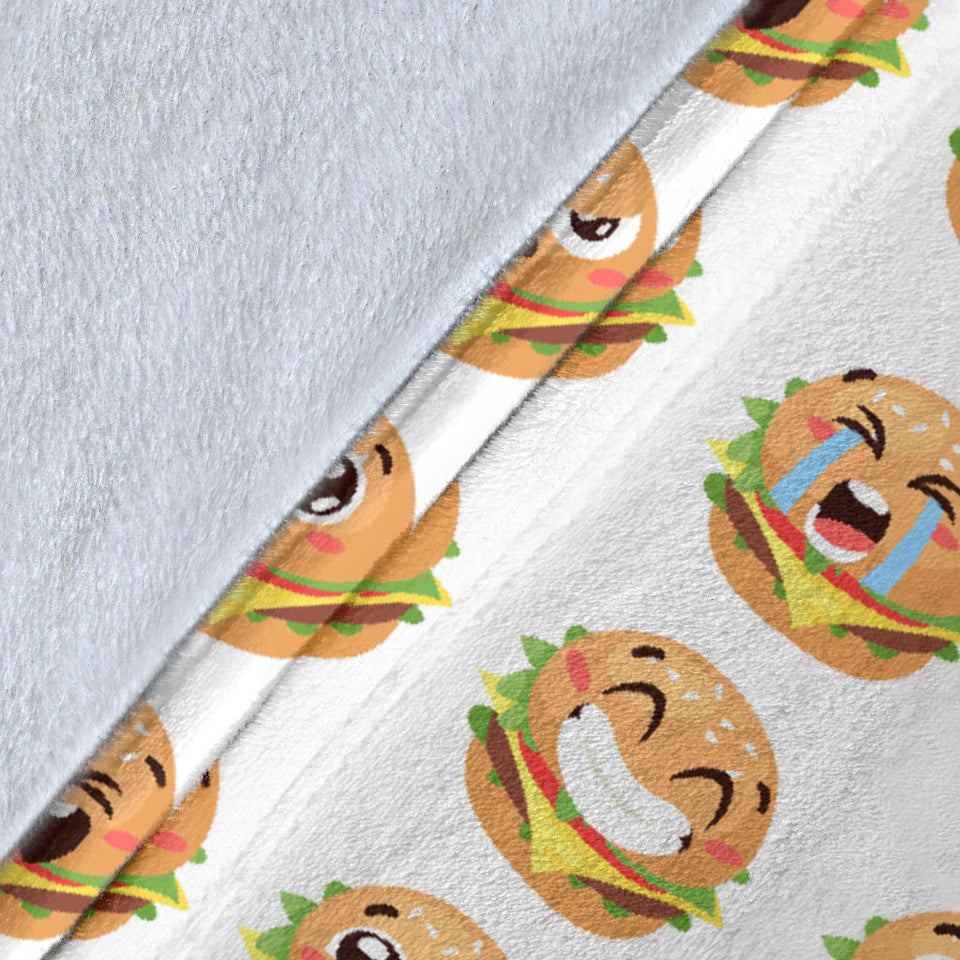 Hamburger Pattern Print Design 04 Premium Blanket
