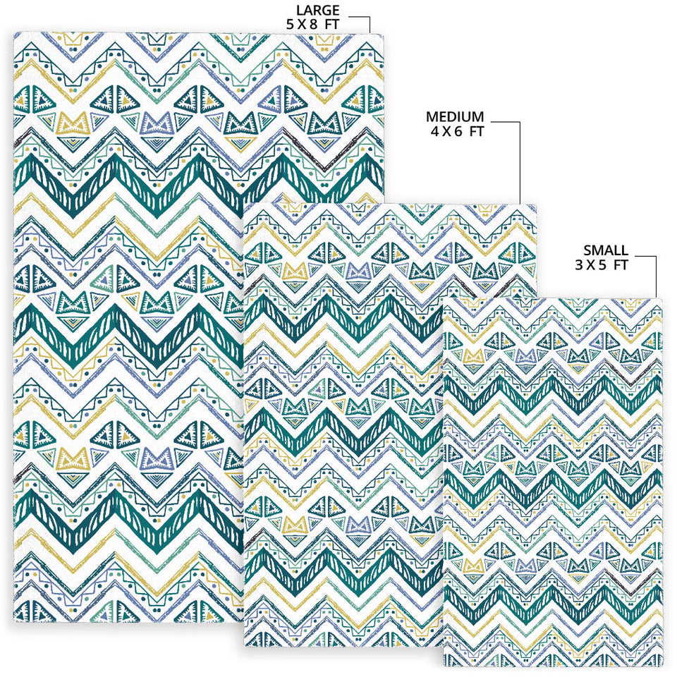 Zigzag  Chevron Paint Design Pattern Area Rug