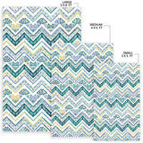 Zigzag  Chevron Paint Design Pattern Area Rug
