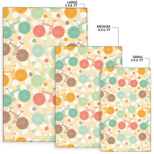 Bicycle Pattern Print Design 01 Area Rug