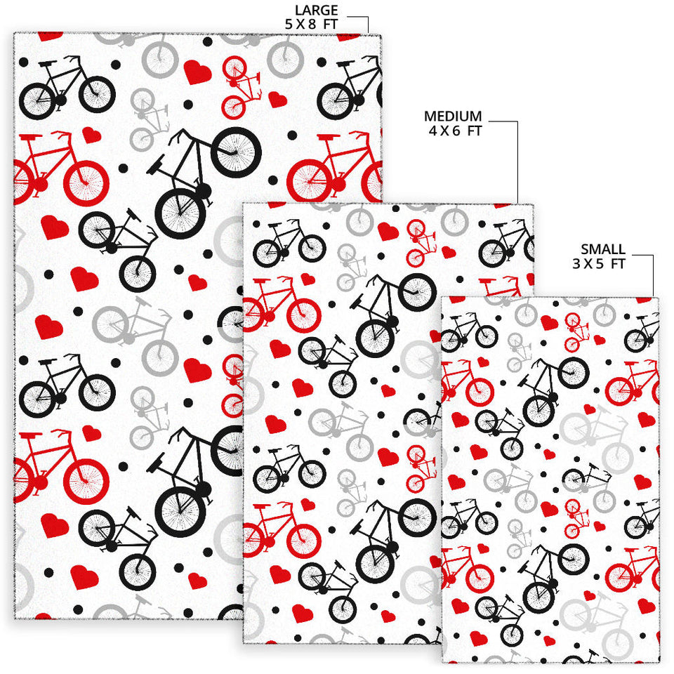 Bicycle Pattern Print Design 04 Area Rug