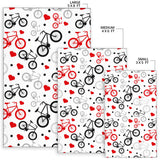 Bicycle Pattern Print Design 04 Area Rug