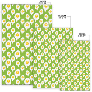 Fried Eggs Pattern Print Design 01 Area Rug