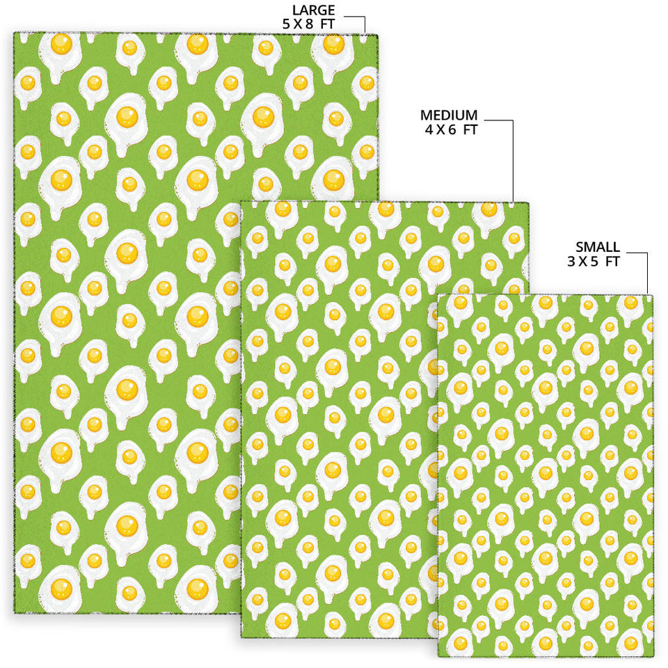 Fried Eggs Pattern Print Design 01 Area Rug