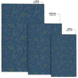 Swordfish Pattern Print Design 02 Area Rug