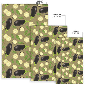 Eggplant Pattern Print Design 02 Area Rug