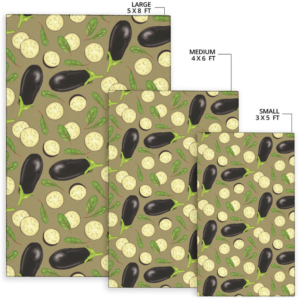 Eggplant Pattern Print Design 02 Area Rug