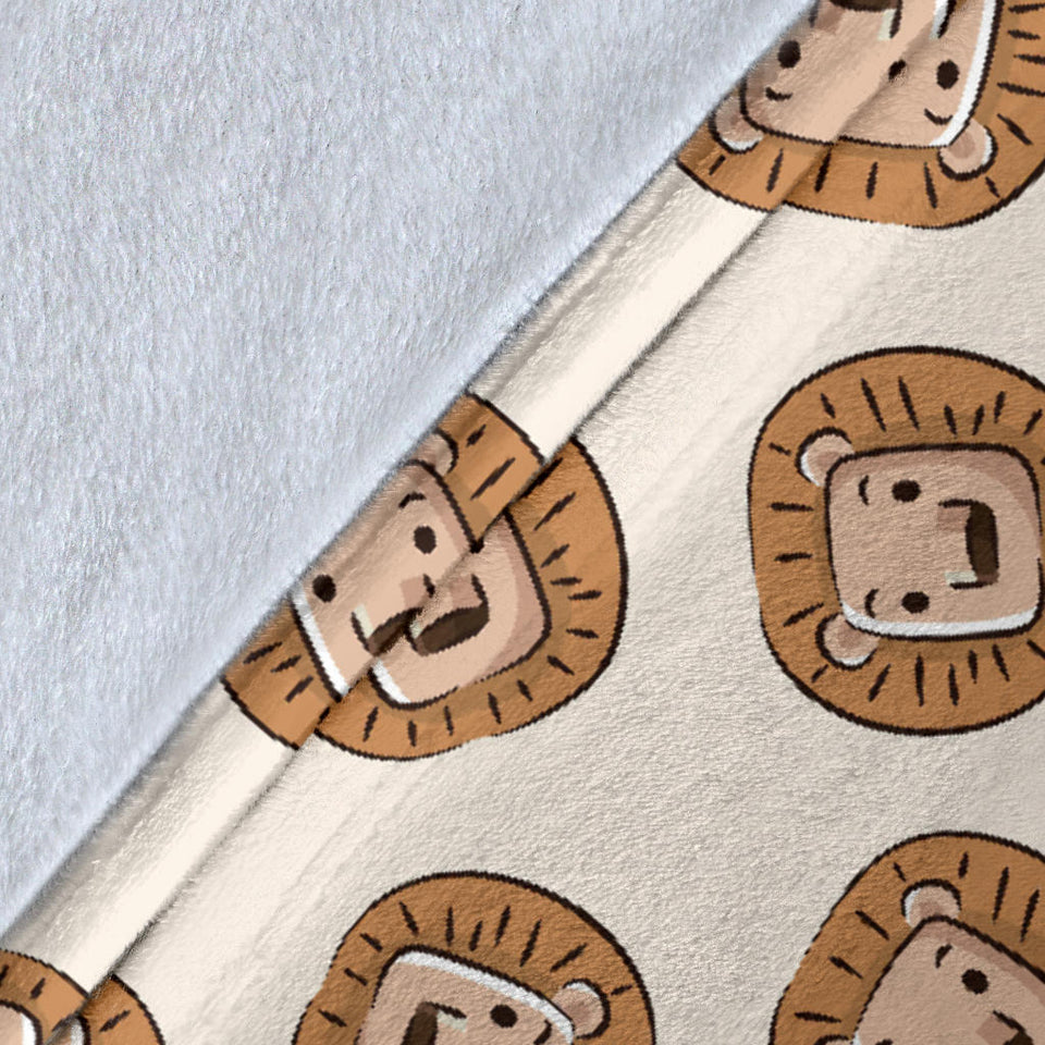 Lion Pattern Print Design 01 Premium Blanket