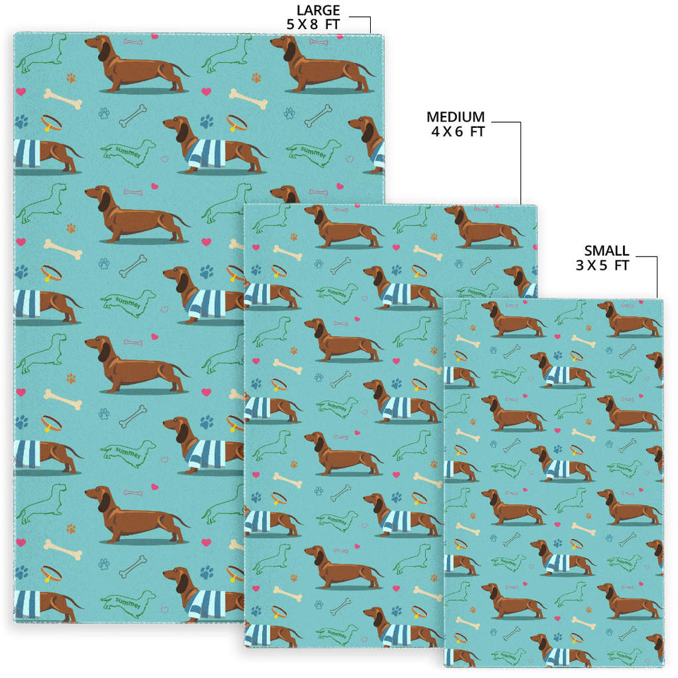 Dachshund Decorative Background Area Rug