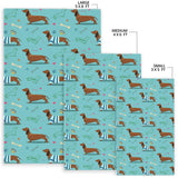 Dachshund Decorative Background Area Rug