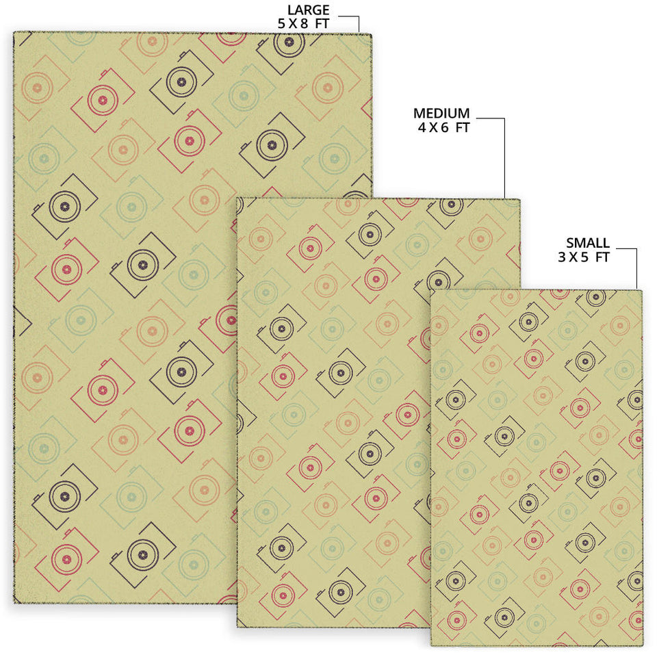 Camera Pattern Print Design 01 Area Rug
