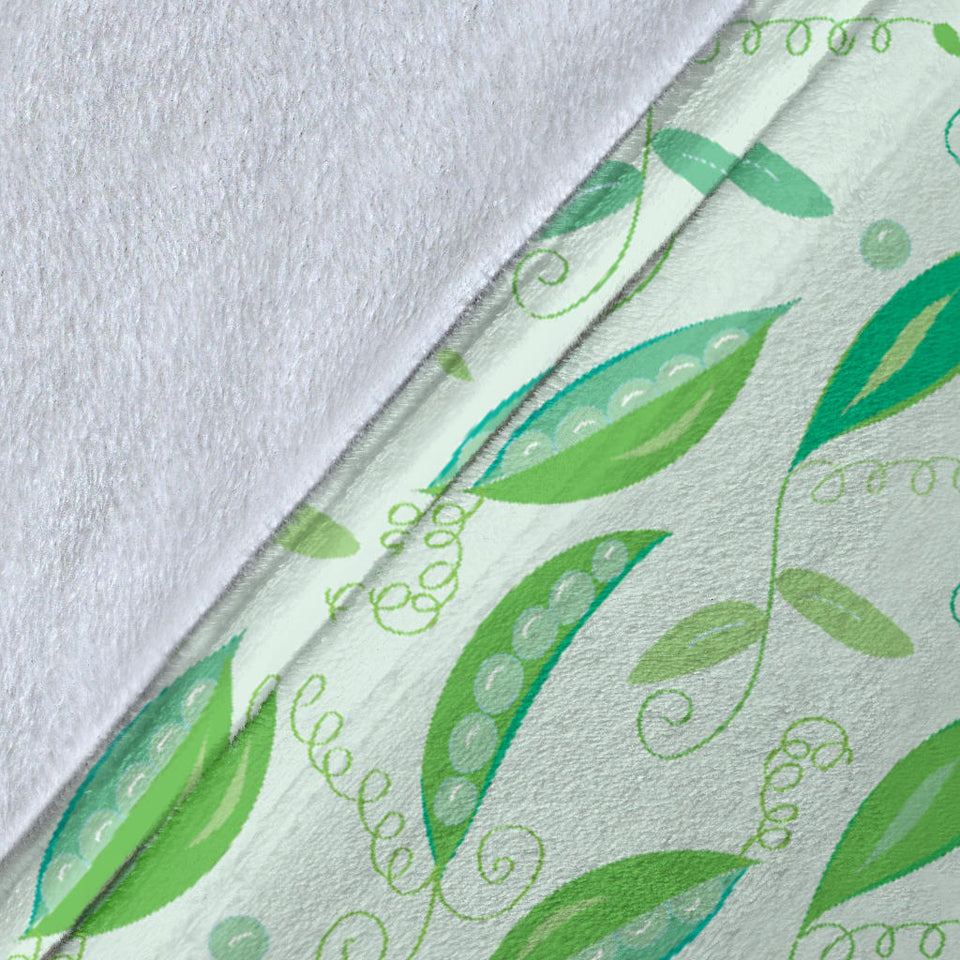 Green Peas Pattern Print Design 01 Premium Blanket