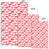 Lips Pattern Print Design 05 Area Rug