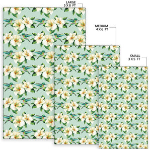 Hummingbird Pattern Print Design 01 Area Rug