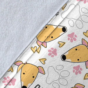 Greyhound Pattern Print Design 03 Premium Blanket