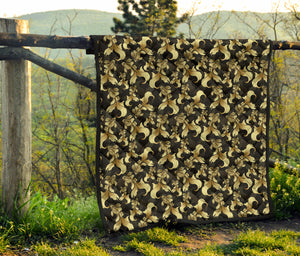 Goldfish Pattern Print Design 01 Premium Quilt