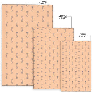 Engine Piston Cream Background Pattern Print Design 04 Area Rug