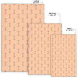 Engine Piston Cream Background Pattern Print Design 04 Area Rug