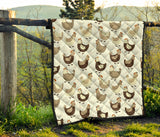 Cute Rooster Chicken Cock Premium Quilt