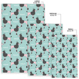 Poodle Dog Green Background Area Rug