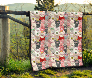 Pig Pattern Print Design 02 Premium Quilt