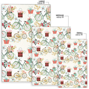 Bicycle Pattern Print Design 05 Area Rug