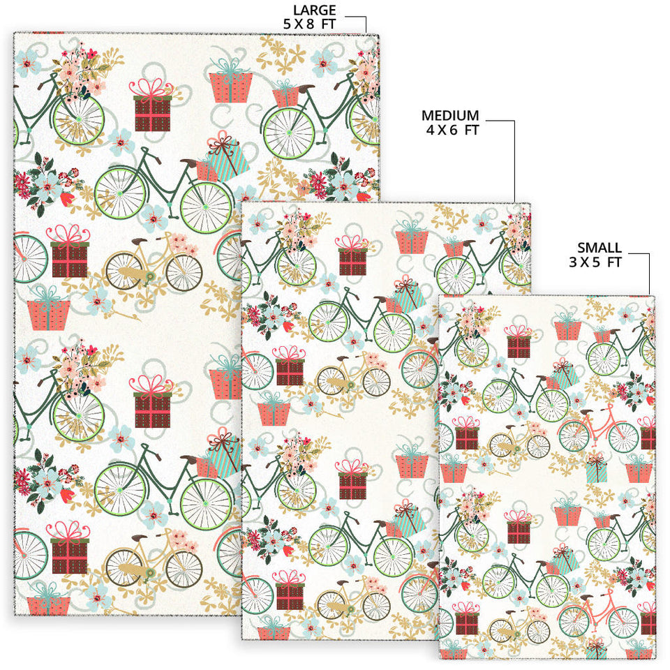 Bicycle Pattern Print Design 05 Area Rug