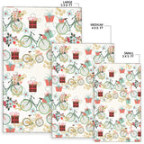Bicycle Pattern Print Design 05 Area Rug