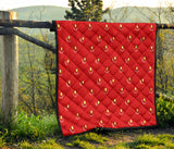 Strawberry Texture Skin Pattern Premium Quilt