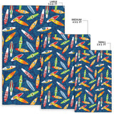 Surfboard Pattern Print Design 01 Area Rug