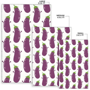 Eggplant Pattern Print Design 01 Area Rug