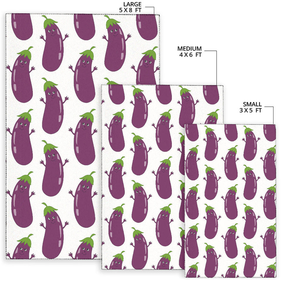 Eggplant Pattern Print Design 01 Area Rug