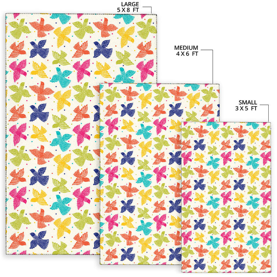 Pigeon Pattern Print Design 01 Area Rug