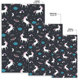 Unicorn Rainbows Moon Clound Star Pattern Area Rug