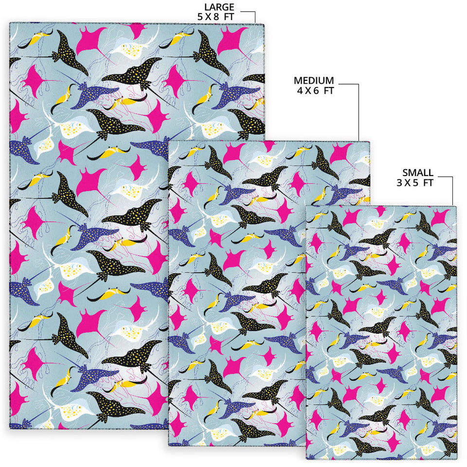 Stingray Pattern Print Design 01 Area Rug