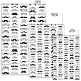 Mustache Beard Pattern Print Design 04 Area Rug