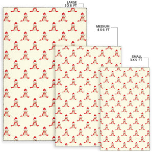 Golden Retriever Pattern Print Design 01 Area Rug